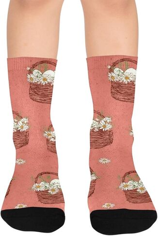 جوارب المشي لمسافات طويلة على شكل سلة البيض من ديزي - جوارب شتوية حرارية سميكة دافئة للأولاد والبنات للمدرسة، والارتداء اليومي والأنشطة الخارجية in Kuwait