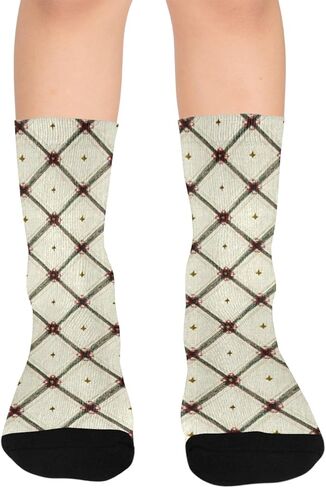 جوارب ريفية منقوشة فنية للمشي لمسافات طويلة - جوارب شتوية حرارية سميكة دافئة للأطفال الصغار للأولاد والبنات للمدرسة، والارتداء اليومي والأنشطة الخارجية in Kuwait