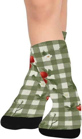 جوارب المشي لمسافات طويلة من القماش القطني باللون الأخضر - جوارب شتوية حرارية سميكة دافئة للأطفال الصغار للأولاد والبنات للمدرسة، والارتداء اليومي والأنشطة الخارجية in Kuwait