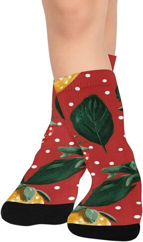 جوارب التنزه سيرًا على الأقدام بلون الفراولة الحمراء - جوارب شتوية حرارية سميكة دافئة للأولاد والبنات للمدرسة، والارتداء اليومي والأنشطة الخارجية in Kuwait