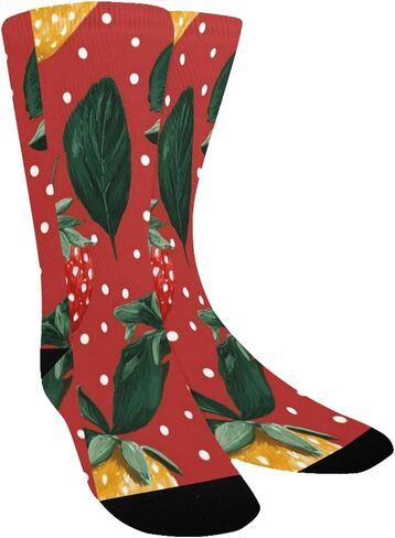 جوارب التنزه سيرًا على الأقدام بلون الفراولة الحمراء - جوارب شتوية حرارية سميكة دافئة للأولاد والبنات للمدرسة، والارتداء اليومي والأنشطة الخارجية in Kuwait