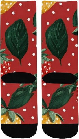 جوارب التنزه سيرًا على الأقدام بلون الفراولة الحمراء - جوارب شتوية حرارية سميكة دافئة للأولاد والبنات للمدرسة، والارتداء اليومي والأنشطة الخارجية in Kuwait