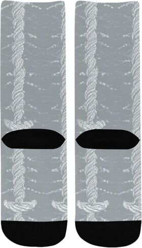 جوارب المشي لمسافات طويلة باللون الرمادي بعقدة مرساة - جوارب شتوية حرارية سميكة دافئة للأولاد والبنات للمدرسة، والارتداء اليومي والأنشطة الخارجية in Kuwait