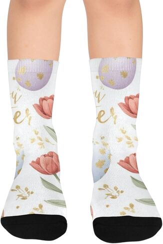 جوارب التنزه سيرًا على الأقدام على شكل بيضة عيد الفصح الربيعية - جوارب شتوية حرارية سميكة دافئة للأولاد والبنات للمدرسة، والارتداء اليومي والأنشطة الخارجية in Kuwait