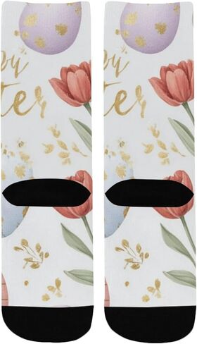 جوارب التنزه سيرًا على الأقدام على شكل بيضة عيد الفصح الربيعية - جوارب شتوية حرارية سميكة دافئة للأولاد والبنات للمدرسة، والارتداء اليومي والأنشطة الخارجية in Kuwait