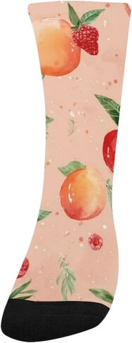 جوارب المشي لمسافات طويلة بطبعة فواكه زهرية - جوارب شتوية حرارية سميكة دافئة للأطفال الصغار للأولاد والبنات للمدرسة، والارتداء اليومي والأنشطة الخارجية in Kuwait