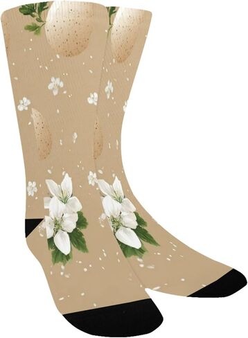 جوارب بيضاء للمشي على شكل بيضة زهرية - جوارب شتوية حرارية سميكة دافئة للأولاد والبنات الصغار للمدرسة، والارتداء اليومي والأنشطة الخارجية in Kuwait