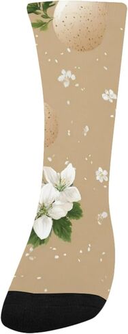 جوارب بيضاء للمشي على شكل بيضة زهرية - جوارب شتوية حرارية سميكة دافئة للأولاد والبنات الصغار للمدرسة، والارتداء اليومي والأنشطة الخارجية in Kuwait