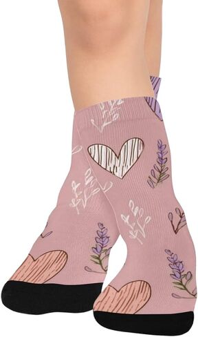 جوارب ناعمة على شكل قلب بلوم للتنزه سيرًا على الأقدام - جوارب شتوية حرارية سميكة دافئة للأطفال الصغار للأولاد والبنات للمدرسة، والارتداء اليومي والأنشطة الخارجية in Kuwait