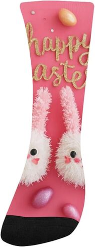 جوارب عيد الفصح للمشي لمسافات طويلة من Red Art Bunnies - جوارب شتوية حرارية سميكة دافئة للأولاد والبنات للمدرسة، والارتداء اليومي والأنشطة الخارجية in Kuwait