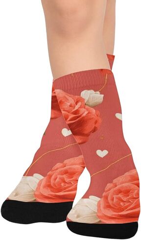 جوارب الفاوانيا الوردية للمشي لمسافات طويلة - جوارب شتوية حرارية سميكة دافئة للأولاد والبنات الصغار للمدرسة، والارتداء اليومي والأنشطة الخارجية in Kuwait
