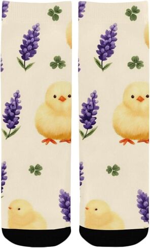 جوارب لطيفة للمشي لمسافات طويلة من Lucky Clover Chick - جوارب شتوية سميكة دافئة للأولاد والبنات الصغار للمدرسة، والارتداء اليومي والأنشطة الخارجية in Kuwait