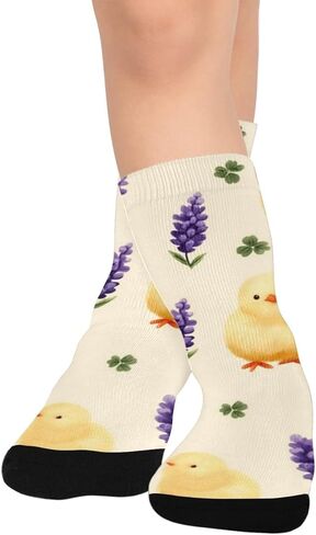 جوارب لطيفة للمشي لمسافات طويلة من Lucky Clover Chick - جوارب شتوية سميكة دافئة للأولاد والبنات الصغار للمدرسة، والارتداء اليومي والأنشطة الخارجية in Kuwait