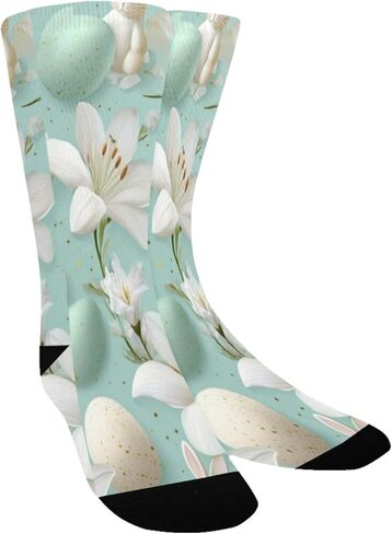 جوارب المشي لمسافات طويلة باللون الأزرق على شكل بيضة عيد الفصح من ليلي - جوارب شتوية حرارية سميكة دافئة للأولاد والبنات الصغار للمدرسة، والارتداء اليومي والأنشطة الخارجية in Kuwait