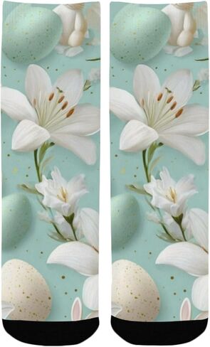 جوارب المشي لمسافات طويلة باللون الأزرق على شكل بيضة عيد الفصح من ليلي - جوارب شتوية حرارية سميكة دافئة للأولاد والبنات الصغار للمدرسة، والارتداء اليومي والأنشطة الخارجية in Kuwait