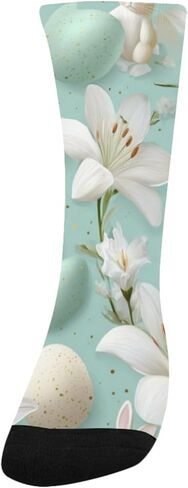 جوارب المشي لمسافات طويلة باللون الأزرق على شكل بيضة عيد الفصح من ليلي - جوارب شتوية حرارية سميكة دافئة للأولاد والبنات الصغار للمدرسة، والارتداء اليومي والأنشطة الخارجية in Kuwait