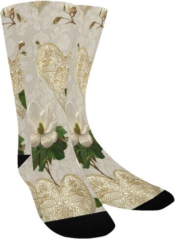 جوارب Magnolia White Hearts للتنزه سيرًا على الأقدام - جوارب شتوية حرارية سميكة دافئة للأولاد والبنات الصغار للمدرسة، والارتداء اليومي والأنشطة الخارجية in Kuwait