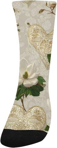 جوارب Magnolia White Hearts للتنزه سيرًا على الأقدام - جوارب شتوية حرارية سميكة دافئة للأولاد والبنات الصغار للمدرسة، والارتداء اليومي والأنشطة الخارجية in Kuwait