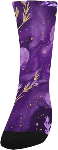 جوارب Starry Purple Bloom للتنزه سيرًا على الأقدام - جوارب شتوية حرارية سميكة دافئة للأطفال الصغار للأولاد والبنات للمدرسة، والارتداء اليومي والأنشطة الخارجية in Kuwait