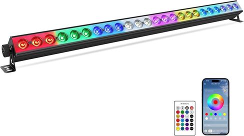 شريط ضوء غسيل المسرح: مصابيح LED خلفية RGB وغسالة حائط RGBW بقدرة 120 وات - جهاز التحكم عن بعد بالأشعة تحت الحمراء APP والتحكم DMX - لأداء فرقة DJ Event Party Planner Club Live Show Band in Kuwait