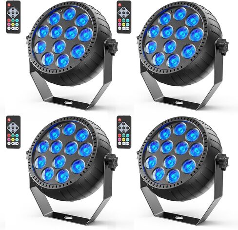 أضواء بار صغيرة قابلة لإعادة الشحن، أضواء مسرح لاسلكية تعمل بالبطارية 12 RGB، يمكن تشغيل جهاز التحكم عن بعد بالصوت، يمكن إضاءة الاسمية للأحداث الداخلية وحفلات الزفاف والكنيسة وإضاءة المسرح، 4 عبوات in Saudi Arabia