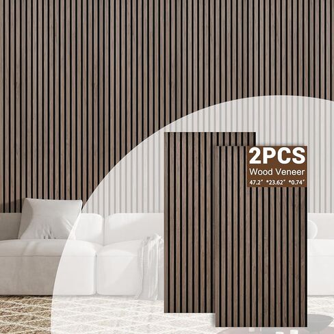 عبوتان من ألواح الحائط الصوتية، 47.2 بوصة × 23.6 بوصة من ألواح الحائط الخشبية المقاومة للصوت، لوحة تخميد ممتصة للصوت للمكتب، والمسرح المنزلي، والاستوديو، والجوز in Kuwait