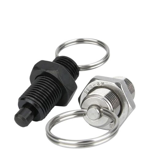 QX236 M8/M10/M12/M16/M20 Index Plunger Pull Ring Positioning PlungerCarbon/Stainless Steel Hand Retractable Locating Pin 4Pcs(QX236-LK,M20(4pcs)) in Kuwait