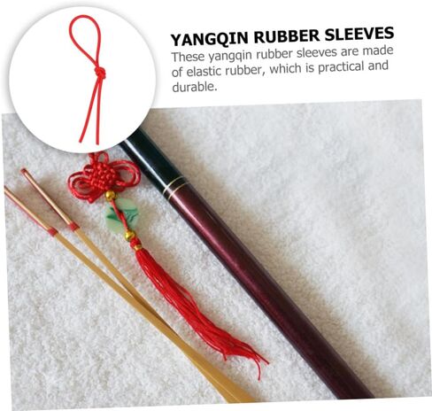 HANABASS 10pcs Thickened Yangqin Rubber Protective Covers for Dulcimer Hammers Anti-Oxidant Accessories Elastic Tubes for Musical Instruments in Saudi Arabia