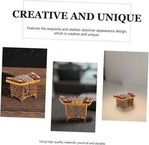 Dulcimer Model Adornment Simulated Musical Instrument Desktop Decorative Item in Saudi Arabia