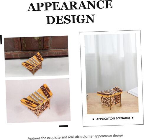 Dulcimer Model Adornment Simulated Musical Instrument Desktop Decorative Item in Saudi Arabia