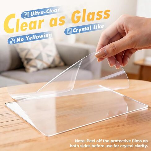 5 قطع من صفائح زجاج شبكي مقاس 12 × 16 بوصة، صفائح أكريليك شفافة بسمك 1 مم، لوحة زجاجية بليكسي مقاومة للكسر وقابلة للقطع، صفائح أكريليك شفافة متعددة للحرف اليدوية، وإطارات الأعمال اليدوية والصور in Kuwait