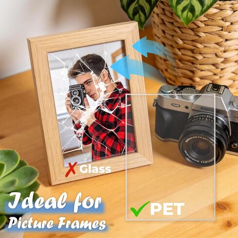 5 قطع من صفائح زجاج شبكي مقاس 12 × 16 بوصة، صفائح أكريليك شفافة بسمك 1 مم، لوحة زجاجية بليكسي مقاومة للكسر وقابلة للقطع، صفائح أكريليك شفافة متعددة للحرف اليدوية، وإطارات الأعمال اليدوية والصور in Kuwait