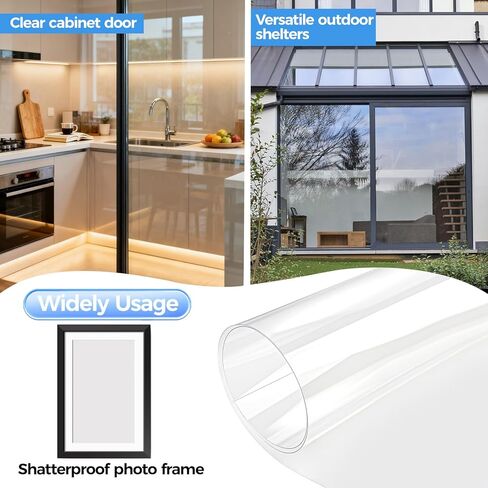 قطعة واحدة من ألواح البلاستيك الشفاف من البولي كربونات مقاس 4 × 8 أقدام (48 × 96 بوصة) ألواح بلاستيكية مرنة سميكة بسمك 1/20 بوصة مع طلاء للأشعة فوق البنفسجية على كلا الجانبين للحرف اليدوية ألواح استبدال النوافذ in Kuwait