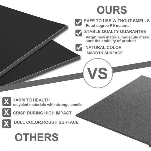 قطعتان من ملاءة بلاستيكية HDPE سوداء مقاس 24 بوصة × 48 بوصة، لوح من البولي إيثيلين عالي الكثافة بسمك 1/4 بوصة، لوح من البلاستيك الصلب للمشروعات التي تصنعها بنفسك، ديكور المنزل، الحرف اليدوية in Kuwait