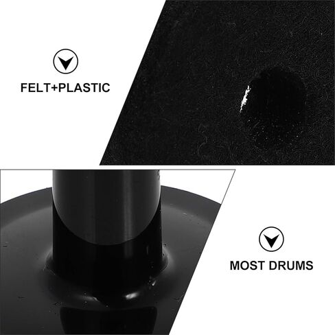 SAFIGLE 18pcs Drum Kit Accessories Set Including Standard Felt Pads Drum Wrenches Washers Nuts Black Replacement Parts for Cymbal Protection and Hardware Maintenance in Saudi Arabia