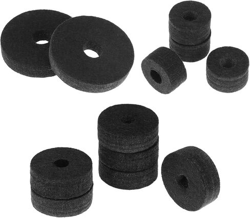 QWORK 23PCS Cymbal Replacement Accessories Kit - Includes Bracket Tube, Cymbal & Clutch Felts, Wing Nuts, Washers, Sleeves, and Drum Keys in Saudi Arabia