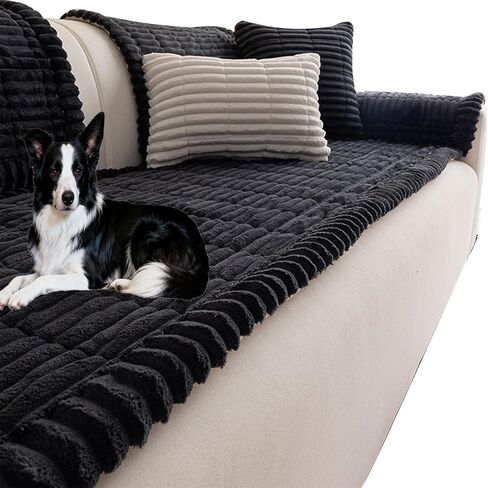 Couch Cover for Dogs Washable， Non Slip Plush Sofa Covers，Cushion Couch Anti Couch Cover Furniture Protector，Suitable for Living Rooms and bedrooms（Excluding Pillows）(23.6in*47.2in, White) in Saudi Arabia