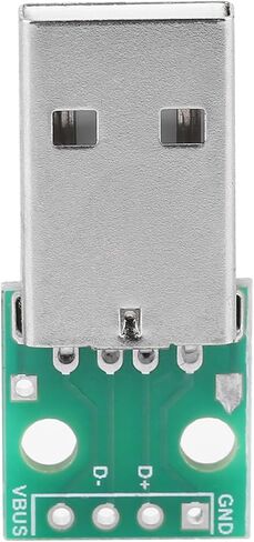 لوحة محول USB من النوع A ذكر إلى DIP، تخطيط دبوس 2.54 مم، 4 دبابيس VBUS D+ D- GND، 10 عبوات، لإمداد الطاقة بنفسك ولوحة التجارب in Saudi Arabia