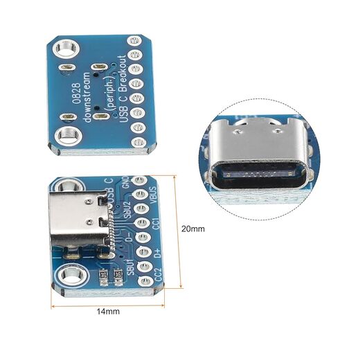 5 قطعة USB نوع C لوحة القطع أنثى 2.54 مللي متر اتصال مع موصل رأس الدبوس in Saudi Arabia