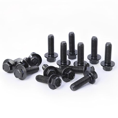 M10-1.25 * 30-15PCS Flanged Hex Head Bolts (SELF-Locking Type) Nuts, Screws Nuts for Motorcycle Coarse Thread,Pump,Fix Car,DIY Project in Kuwait
