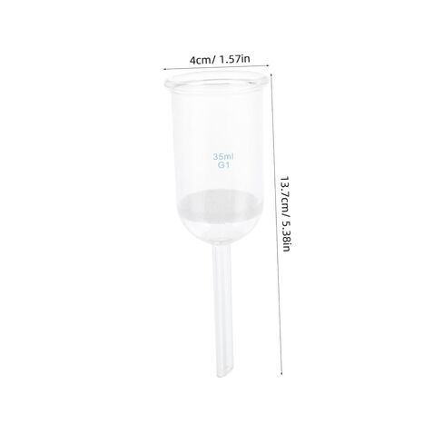 Holibanna Glass Sand Core Filtering Funnel 35Ml Acid-Resistant Laboratory Glassware Funnel for Lab Experiments and Powder Transfer in Kuwait
