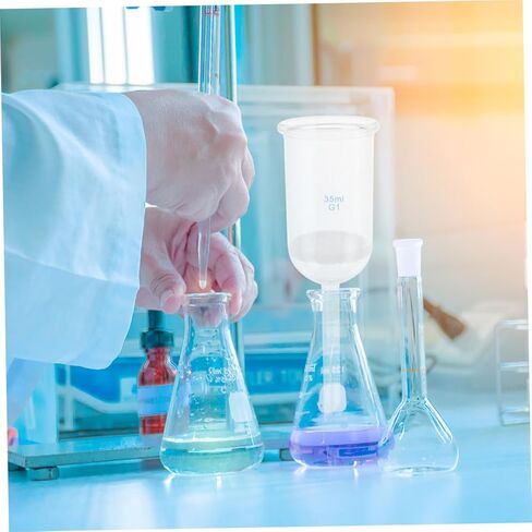 Holibanna Glass Sand Core Filtering Funnel 35Ml Acid-Resistant Laboratory Glassware Funnel for Lab Experiments and Powder Transfer in Kuwait