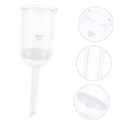 Holibanna Glass Sand Core Filtering Funnel 35Ml Acid-Resistant Laboratory Glassware Funnel for Lab Experiments and Powder Transfer in Kuwait