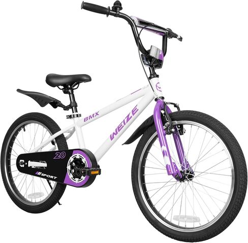 WEIZE 16 20 Inch Kids Bikes,Boy's Bike for Kids,BMX Style Bicycle for Boys Girls Ages 4-12 Years Old,Kids Bicycle with Adjustable Seat,Training Wheels,Front and Rear Fender,Multiple Color Options in Saudi Arabia