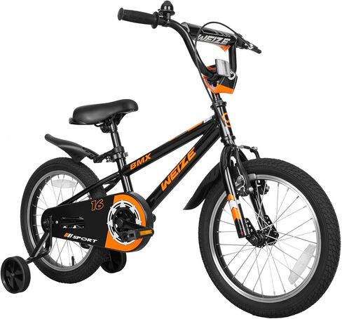 WEIZE 16 20 Inch Kids Bikes,Boy's Bike for Kids,BMX Style Bicycle for Boys Girls Ages 4-12 Years Old,Kids Bicycle with Adjustable Seat,Training Wheels,Front and Rear Fender,Multiple Color Options in Saudi Arabia