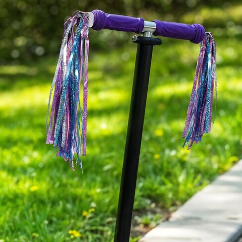 Bicycle Handlebar Streamers Colorful Ribbons Tassel Kids Bike Accessories Scooter Bicycle Tricycle Handlebar Streamers Handle Bar Grips Accessories (2Pair) in Saudi Arabia