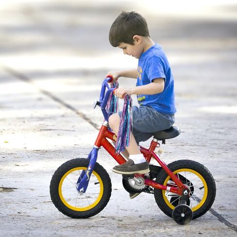 Bicycle Handlebar Streamers Colorful Ribbons Tassel Kids Bike Accessories Scooter Bicycle Tricycle Handlebar Streamers Handle Bar Grips Accessories (2Pair) in Saudi Arabia