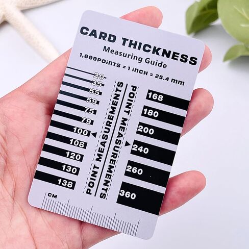 أداة قياس سمك البطاقة الرياضية من BBRGIRL، أداة قياس النقاط مع قطعتي قماش للتنظيف، ومكتشف حجم التحميل العلوي، والعناية بالبطاقة (قطعتان) in Kuwait