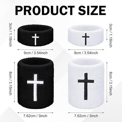 Cross Wrist Bands Bicep Bands Christian Arm Absorbent Sweat Wristbands Baseball Accessories Cross Sports Wristband for Football Baseball Sports Activities in Saudi Arabia