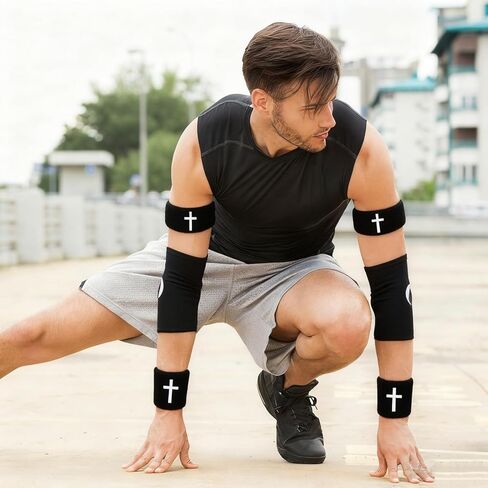 Cross Wrist Bands Bicep Bands Christian Arm Absorbent Sweat Wristbands Baseball Accessories Cross Sports Wristband for Football Baseball Sports Activities in Saudi Arabia